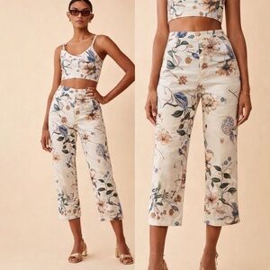 FDJ French Dressing Jeans Suzanne Floral Cropped Straight Relaxed Jean 8